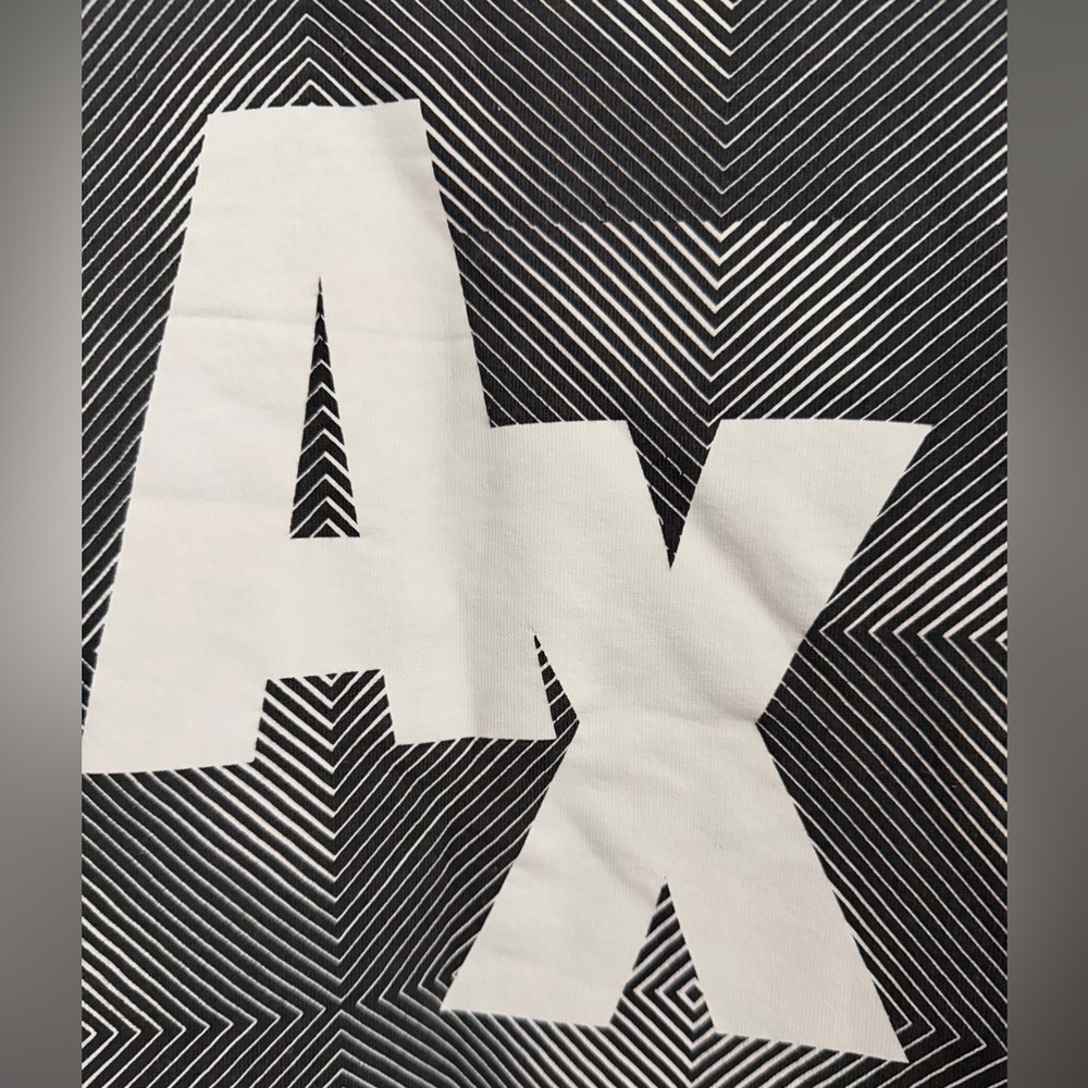 Armani Exchange AX Logo Crewneck Sweatshirt Black NWOT Men’s - Picture 3 of 6